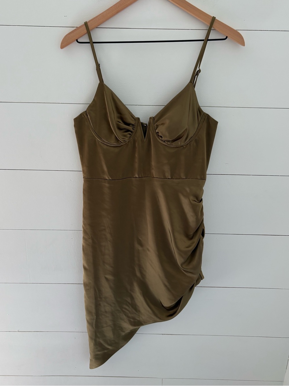 Camila Coelho Lorena Midi Dress in Olive Green - Picture 2 of 12